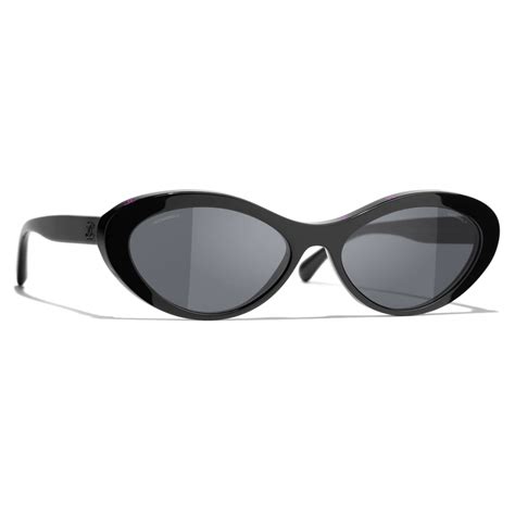 chanel oval cat eye sunglasses|Chanel sunglasses with clear sides.